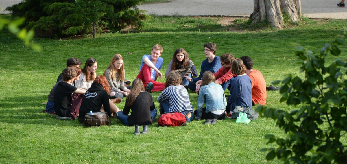 Photo: Students Gathering